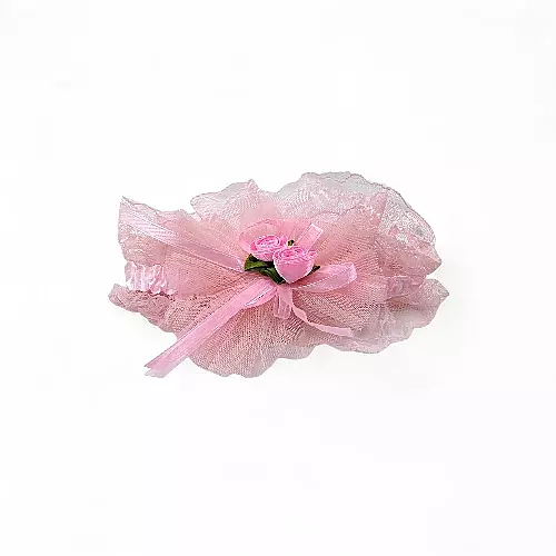 Delicate Blush Pink Lace & Tulle Baby Girl Headband - Newborn to Toddler