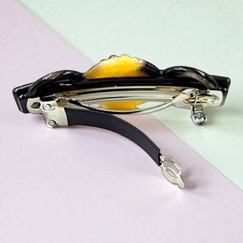 Elegant Flower & Stone Hair Barrette