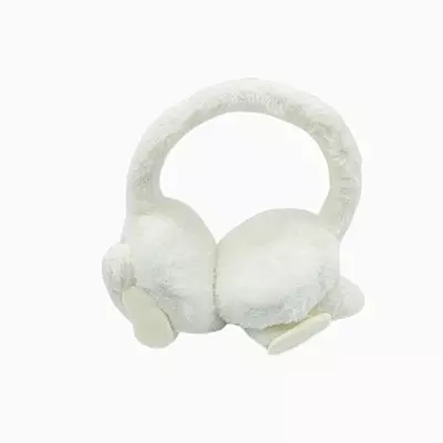 White Plush Cinnamoroll Earmuffs – Fuzzy Winter Ear Warmers