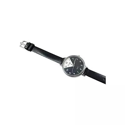 Cartisi Two-Tone Black and White Dial Watch | Black Strap