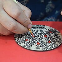 Madhubani Coaster Elephant Madhubani Coaster Elephant
