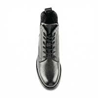 La Madins Black Lace-Up Boots