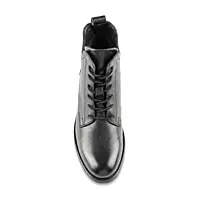 La Madins Black Lace-Up Boots