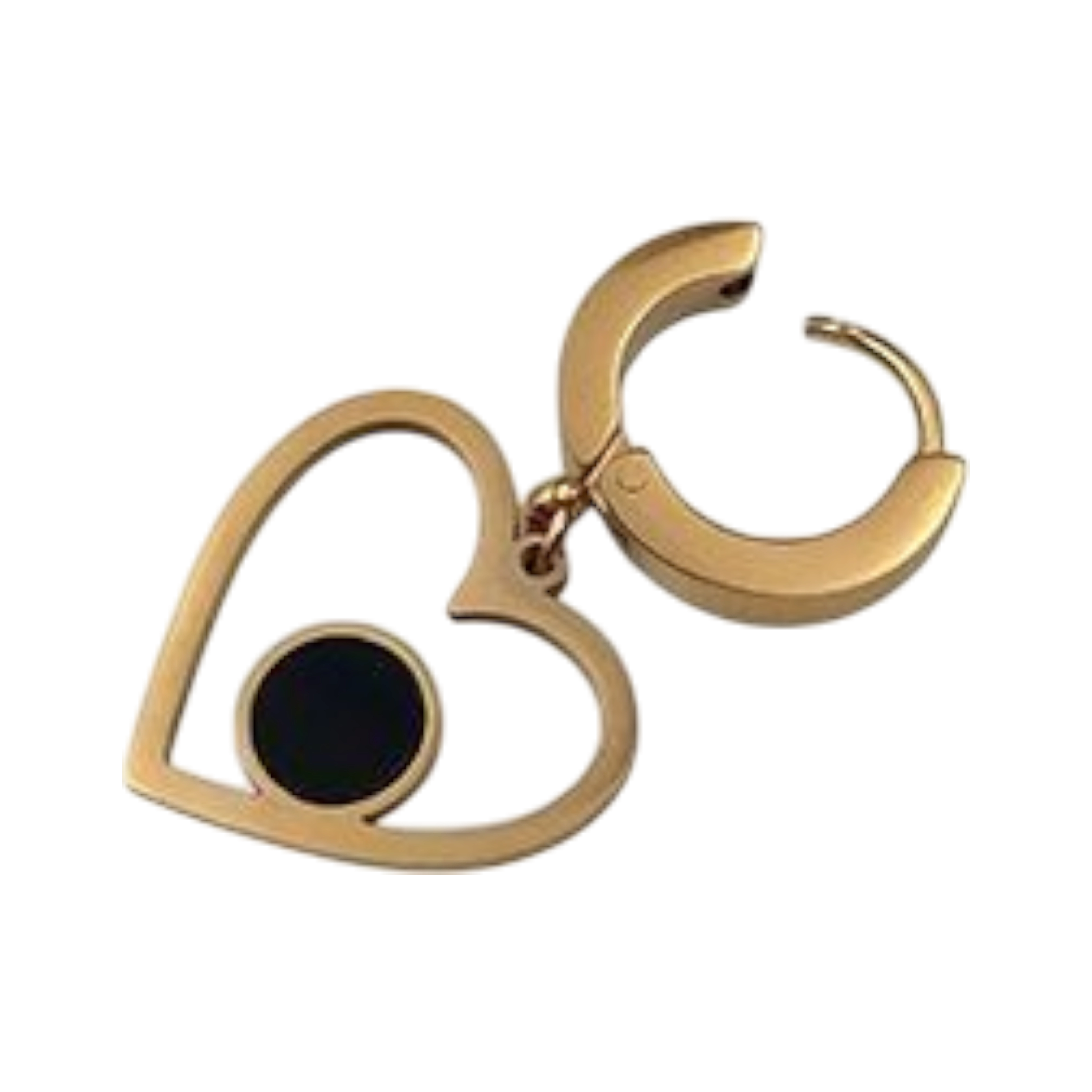 Chic Gold Heart Hoop Earrings