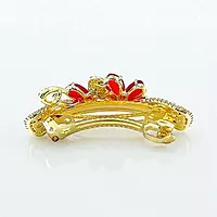 Dazzling Crystal Embellished Floral Hair Barrette