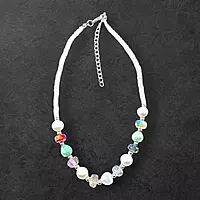Pastel Mint Green Bead & Pearl Necklace and Earring Set | Elegant Fashion Jewelry