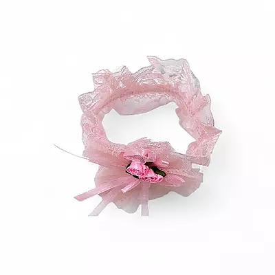 Delicate Blush Pink Lace & Tulle Baby Girl Headband - Newborn to Toddler