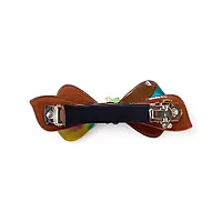 Elegant Teal and Green Bow Hair Barrette Clip for Women
