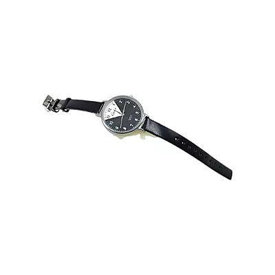 Cartisi Two-Tone Black and White Dial Watch | Black Strap