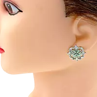 Dazzling American Diamond Flower Stud