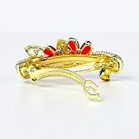 Dazzling Crystal Embellished Floral Hair Barrette