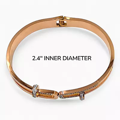 Anti-Tarnish Rose Gold Plated Modern Buckle Bracelets