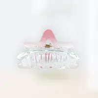 Chic Starfish Clear & Blush Pink Hair Claw Clip - Medium Size