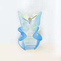 Gradient Flower Hair Claw Clip | Blue & Lime Green Floral Hair Accessory