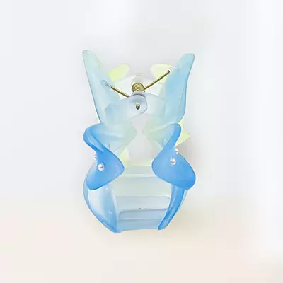 Gradient Flower Hair Claw Clip | Blue & Lime Green Floral Hair Accessory