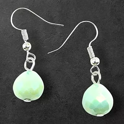 Pastel Mint Green Bead & Pearl Necklace and Earring Set | Elegant Fashion Jewelry