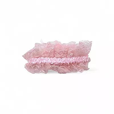 Delicate Blush Pink Lace & Tulle Baby Girl Headband - Newborn to Toddler