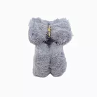Plush Faux Fur Hair Claw Clip - Vibrant Grey Hair Clamp