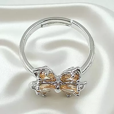 Elegant Butterfly Ring | Adjustable Silver-Plated Statement Jewelry