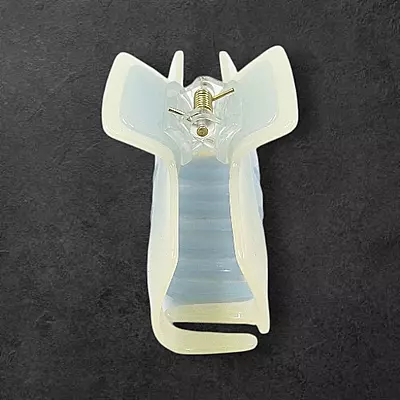 Wavy Blue & Cream Swirl Claw Clip | Large Glitter Hair Clip for Thick Hair