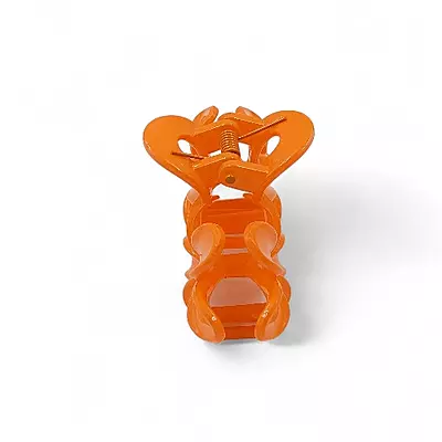 Orange Mini Flower Hair Claw Clips