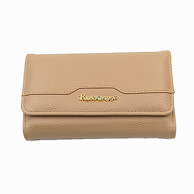 Women's Beige Tri-Fold Faux Leather Clutch Wallet & Organizer