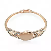 White Renos Rose Gold Women’s Watch & Crystal Bracelet Gift Set