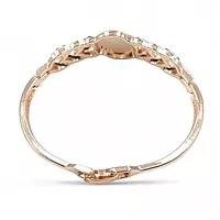 White Renos Rose Gold Women’s Watch & Crystal Bracelet Gift Set