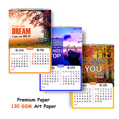 Zoozoartz 2026 Motivational Life Quotes Wall Calendar