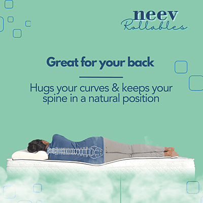 Neev 2 Inches 100% Natural Pincore Latex Rollable Topper Neev 2 Inches 100% Natural Pincore Latex Rollable Topper