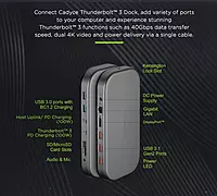CADYCE Thunderbolt 3 HDMI Docking Station with HDMI Resolution up to 8K@60Hz CADYCE Thunderbolt 3 HDMI Docking Station with HDMI Resolution up to 8K@60Hz