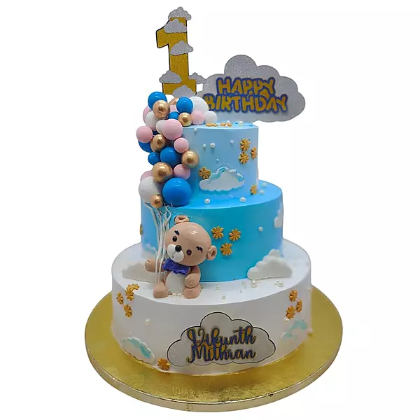 3 Tier Teddy Bear Theme Cake