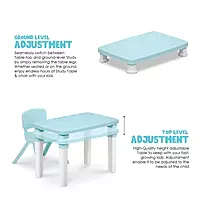 Kids Study Table & Chair Set – Light Blue