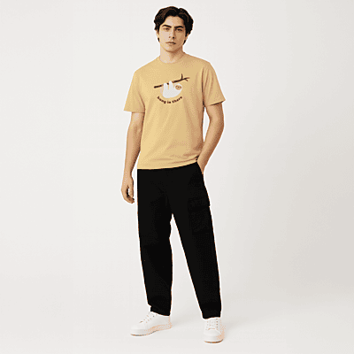 Hang In There Graphic T-Shirt I Light Brown