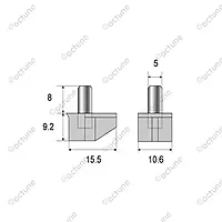 Octune Push-In Shelf Support | Pack Of 100pcs