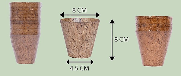 Coco Seedling Cup | Natural Coir Nursery Pots | Multiple Sizes