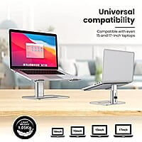 Portronics My Buddy K3 Portable Laptop Tabletop Stand I Foldable & Adjustable for Laptops Up to 15.6 Inches (Silver) Portronics My Buddy K3 Portable Laptop Tabletop Stand I Foldable & Adjustable for Laptops Up to 15.6 Inches (Silver)