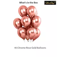 Chrome Rose Gold Balloons - Pack of 40