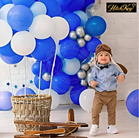 Metallic Blue Balloons Kit - 50 pcs