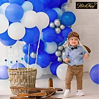 Metallic Blue Balloons Kit - 200 pcs
