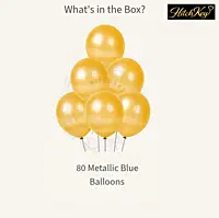 Metallic Gold Balloons Kit - 80 Pcs