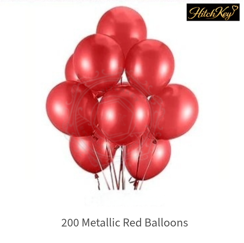 Metallic Red Balloons Kit - 200 pcs