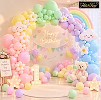 Pastel Rainbow Balloons Kit - 60 Pcs