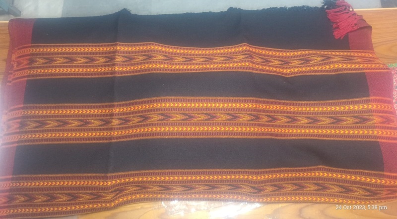 three patti Kullu black shawl