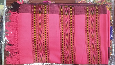 three patti Kullu pink shawl