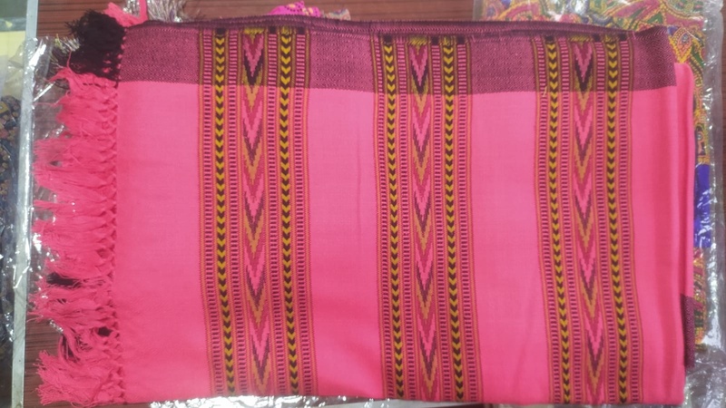 three patti Kullu pink shawl