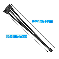 3-Pin PWM Fan Splitter Cable – Dual Fan Connector for PC Cooling