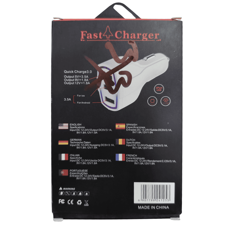 Zigdeal Qualcomm 3.0 Car Charger – Fast Charging | Dual USB | 12V/24V Support