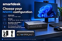 SmartDesk Power N5095 Mini PC configuration options — DDR4 RAM, SSD, Wi-Fi, COM port