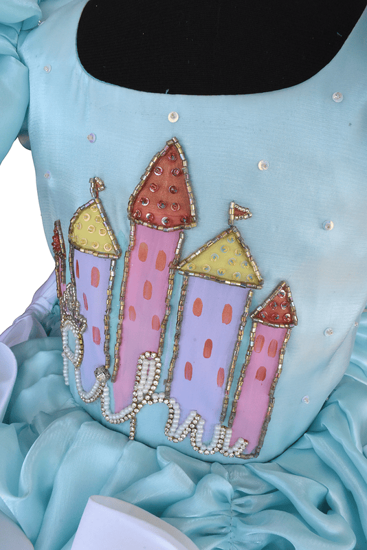 Sky Blue Disney Castle Dress